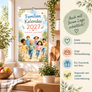 Personalisierter Familienkalender "Unsere Kinder – unsere Zukunft" - mit Logo